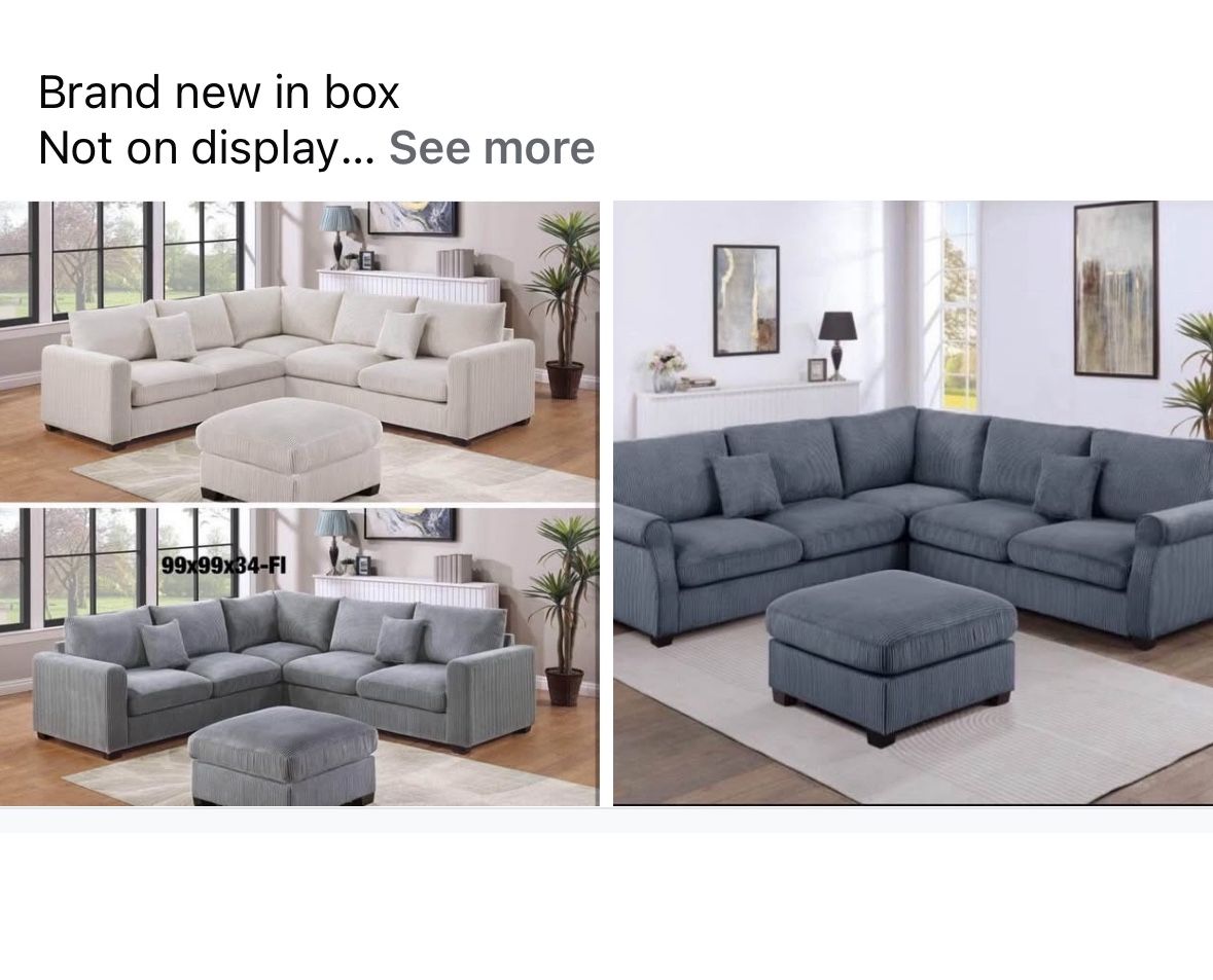 Sectional With Ottoman Brand New In Box