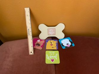 DOG BONE FRAME + COASTER SET (SALE)