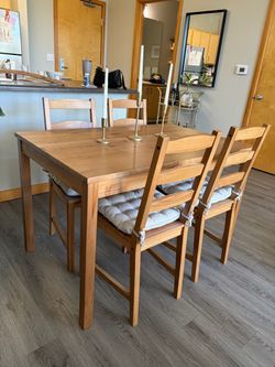 Dining table and chairs