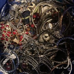 Bag Of Mixed  Jewelry And Stuff. As Seen In Pictures 
