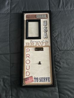 Military Picture Frame with Clips