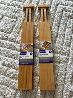 BAMBOO DRAWER DIVIDERS 2 SET $10