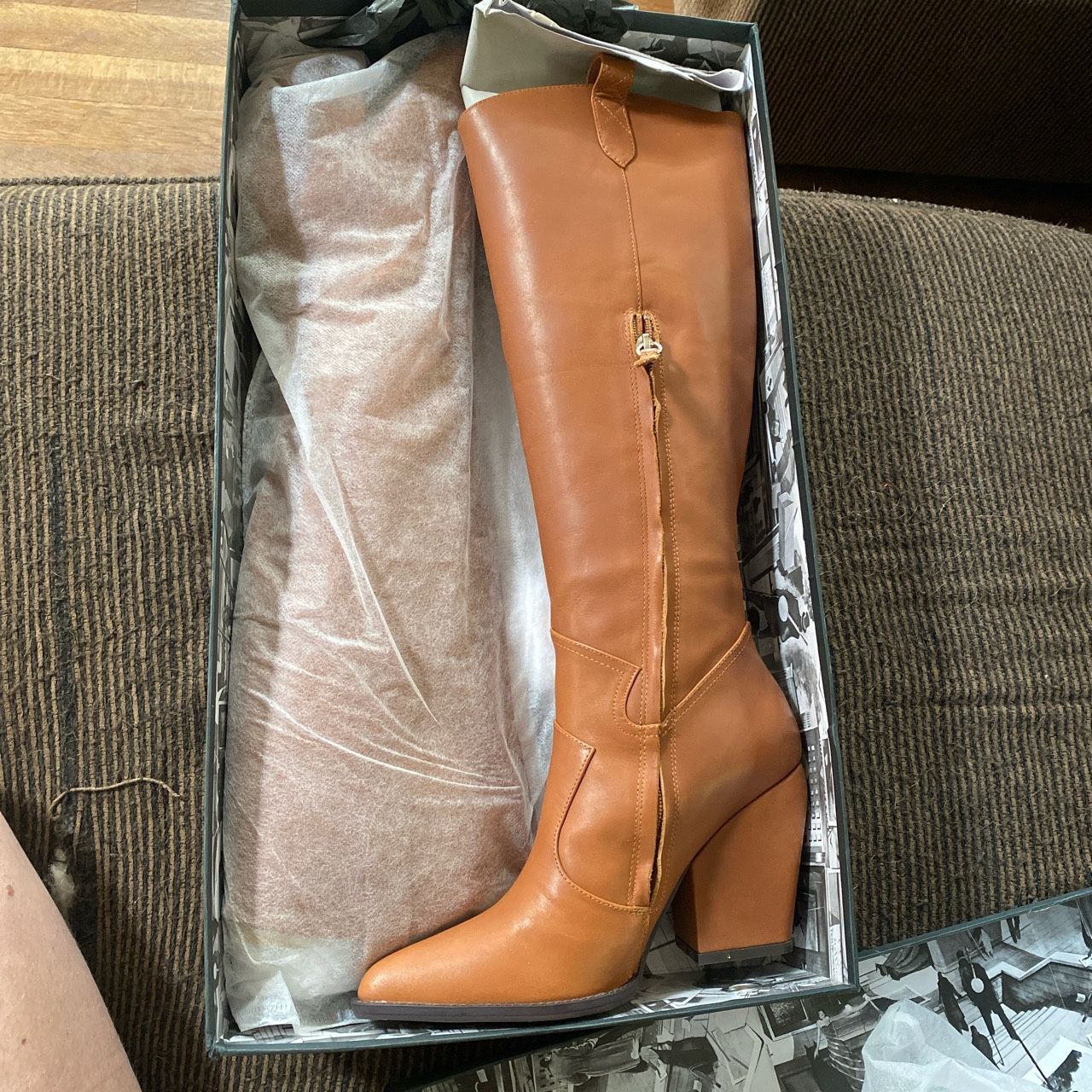 Tan/Brown Knee High Boots