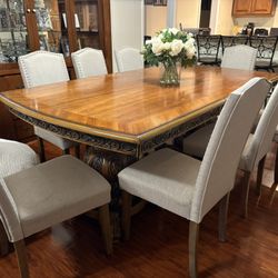 Wood Dining Table With Chairs 