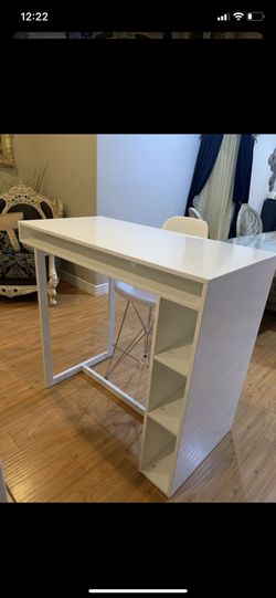 high desk white modern
