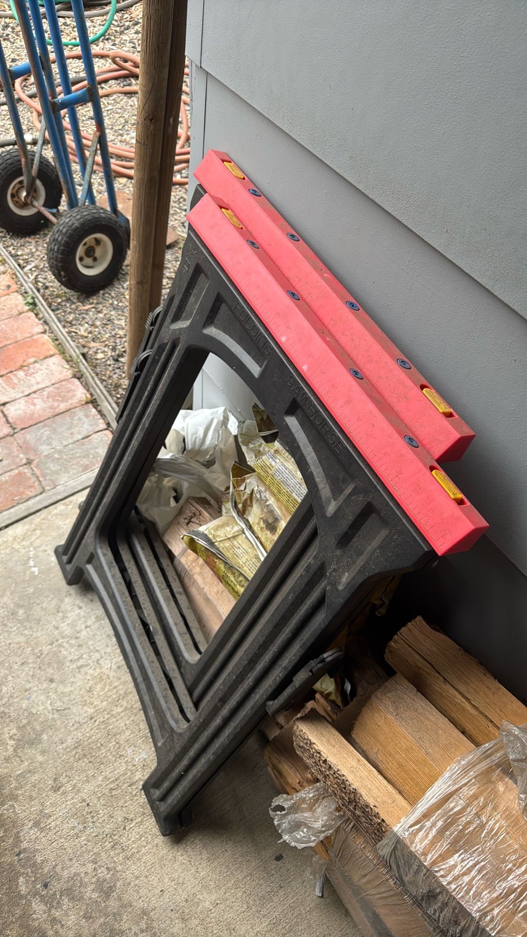 Plastic sawhorses