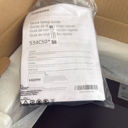 New Samsung 34” Computer screen S5c34