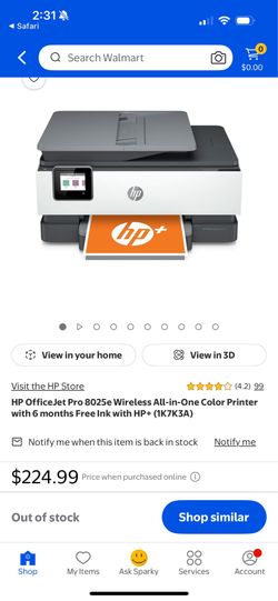 HP wireless printer and scanner