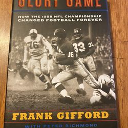 The Glory Game Book by Frank Gifford 