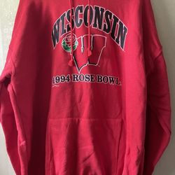 Hoodie sweatshirt 1994 Rose Bowl Wisconsin Champions NEW  Size XL