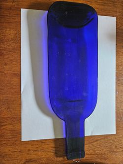 Blue glass cheese platter