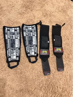 CrossFit Gym Gear Bundle – RockTape Shin Guards & Grip Power Pads Wrist Wraps