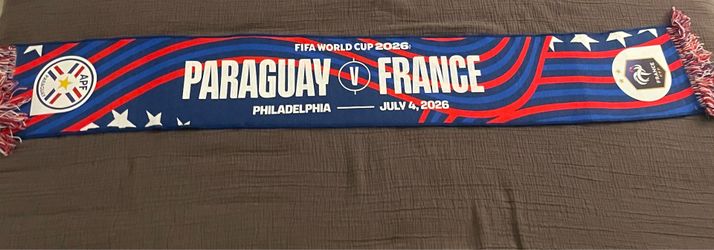 Paraguay Vs France Official Match Day Scarf World Cup 2026 Round Of 16 July 4th