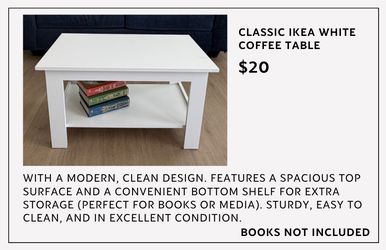 Coffee table and ceramic lamp bundle