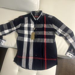 Burberry Check Stretch Cotton Poplin Shirt