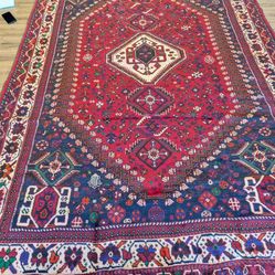 Handknotted Wool Vintage Persian Rug 7x10