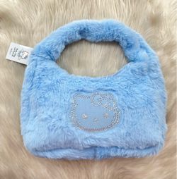 Hello Kitty X Forever 21 Blue Angel Faux Fur HandBag