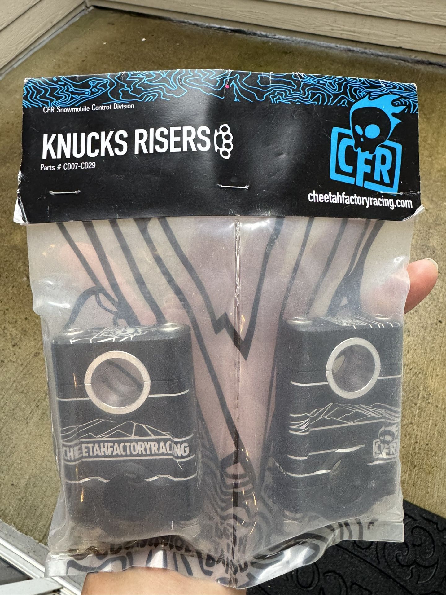 snowmobile Riser 2" Cheeta factory racing NEW knucks