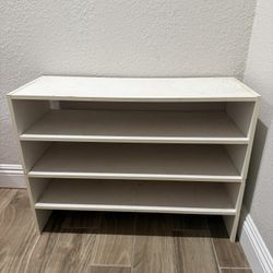 Stackable White Shoe Rack / Storage Shelf