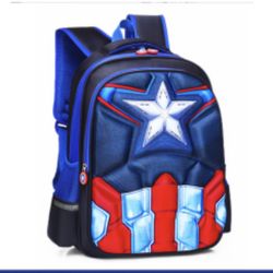 Backpacks Captain American Toddle Boys Girls School Backpack 3D Cartoon Backpacks, School Bags Dayback Lightweight Elementary Schoolbag Mochila Birthd