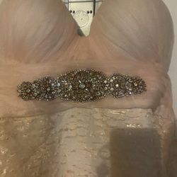 Blush Pink Handmade Wedding Dress