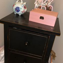 Black end table