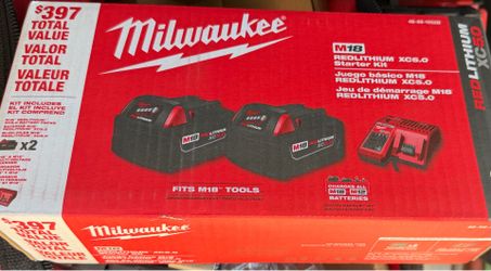 M18 18-Volt Lithium-Ion XC Starter Kit with Two 5.0Ah Batteries and Charger