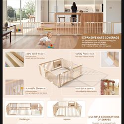 New In Box Wooden Play Yard 