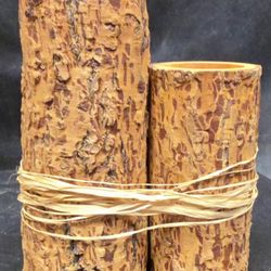 Set Of 3 Rustic Candle Holders 