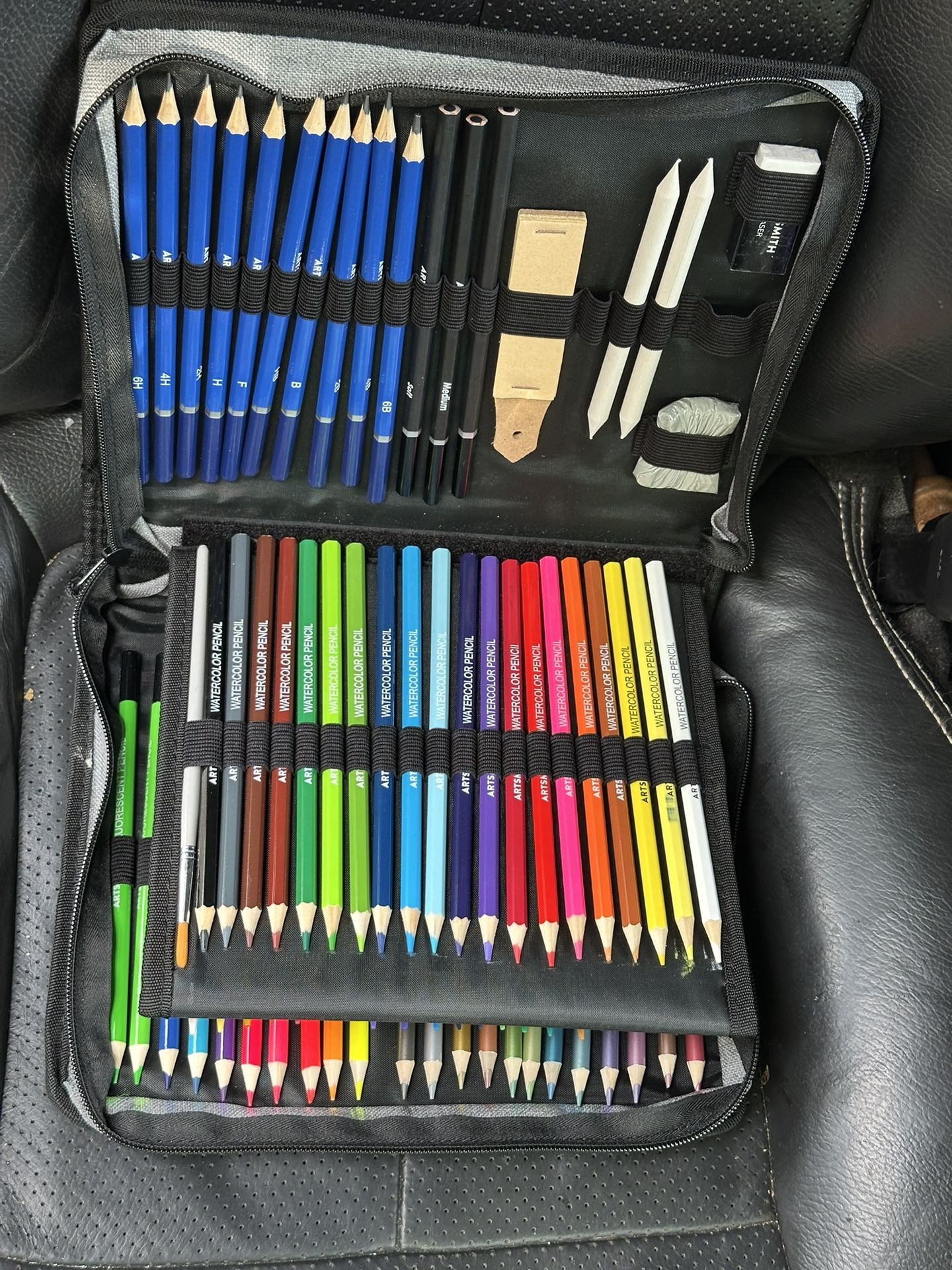 Artsmith 75 piece watercolor pencil drawing art set