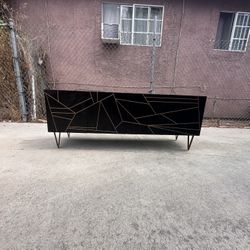 West Elm Roar+Rabbit Geo Inlay Media Console Entertainment Center Tv Stand Cabinet Sideboard Credenza 