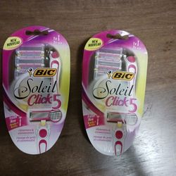 Ladies BIC click 5 RAZORS  $5 EACH PKGE