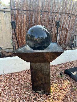 Water fountain made of pure cement