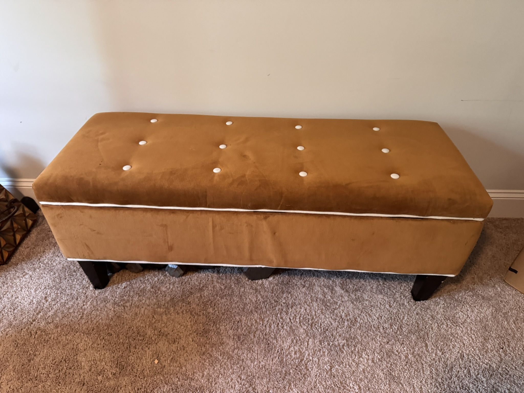 Burnet Orange Storage Bench