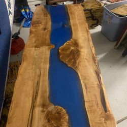 Birds Eye Maple River Table. 