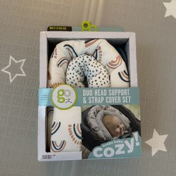 Brand New Duo Head Support And Strap Cover Set For Car seat 