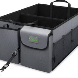 Drive Auto Products Car Organizer, Multi-Compartment Automotive SUV Trunk, Grey