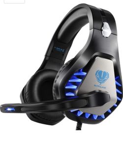 Butfulake GH1 Stereo Gaming Headset with mic & Splitter Cable for PUBG Over Ear Headphone noice Isolation mic, Surround Sound, Compatible with PS4, X