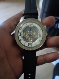 Brand new sterling silver diamond cut Big boy watch