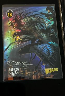 1997 WIZARD MAGAZINE SERIES 4 Promo Chromium Card #13 The Darkness Prizm