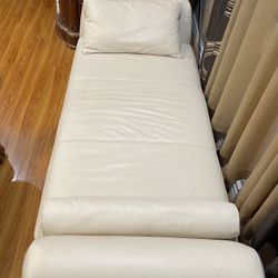 Leather Love Seat Bench 