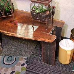 Tree Slab Bench  With I beam Base Custom Built 