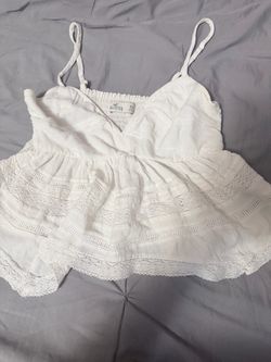 Hollister White Lace top