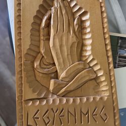 Hand Carved Hungarian Wall Plaque 