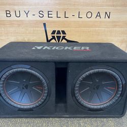Kicker 48DCWR122 CompR Dual 12" 2-Ohm Subwoofer Enclosure 