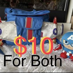 $10 Bundle of Captain American 🇺🇸& Backpack Rocket flyer For young kid’s perfect for 4 the July