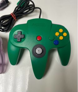 GENUINE Nintendo brand N64 video game system Authentic original controller Remote Green control