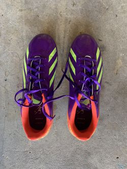 Adidas Purple With Green Stripes