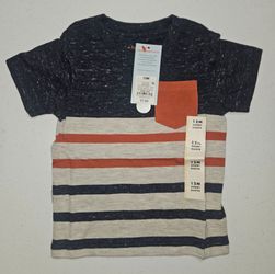 12 pieces Baby Boy Striped Short Sleeve T-Shirt 12M