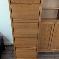 Oak File Cabinet 4 Drawer